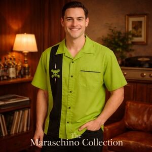 Be Retro Retro Holiday Bowling Shirt | Men’s L